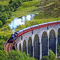 Buy canvas prints of Jacobite Steam Train by John Frid