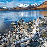 Buy canvas prints of Loch Cluanie in the Scottish Highlands by John Frid