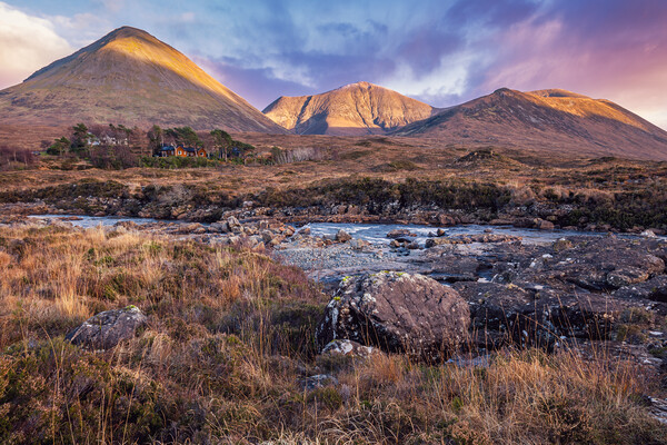 Beinn Dearg Mhor and Glamaig Montains Picture Board by John Frid