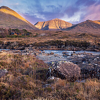Buy canvas prints of Beinn Dearg Mhor and Glamaig Montains by John Frid