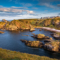 Buy canvas prints of The Bay at Portknockie by John Frid