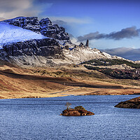 Buy canvas prints of The Storr over Loch Fada on the Isle of Skye by John Frid