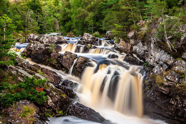 Rogie Falls Scotland Picture Board by John Frid