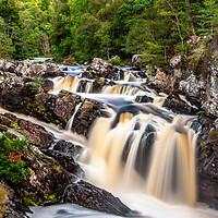 Buy canvas prints of Rogie Falls Scotland by John Frid