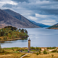 Buy canvas prints of The Glenfinnan Monument and Loch Shiel by John Frid