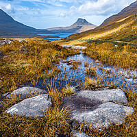 Buy canvas prints of Stac pollaidh Mountain View by John Frid