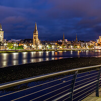 Buy canvas prints of Inverness at Night by John Frid