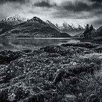 Buy canvas prints of Loch Duich and the Five Sisters of Kintail by John Frid