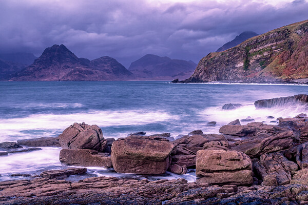 View from Elgol Beach Picture Board by John Frid