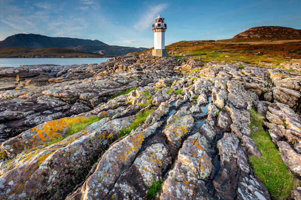 Rhue Lighthouse in afternoonn light Picture Board by John Frid