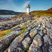 Buy canvas prints of Rhue Lighthouse in afternoonn light by John Frid