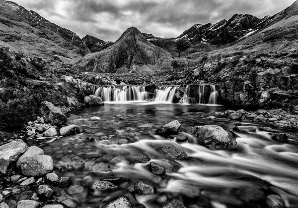Fairy Pools and Cuillin Mountains Picture Board by John Frid