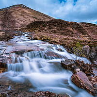 Buy canvas prints of Highland Waterfall at Cluanie by John Frid
