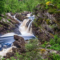 Buy canvas prints of Rogie Falls - Ross and Cromarty by John Frid