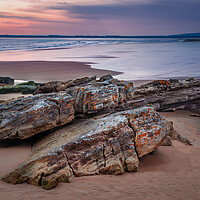 Buy canvas prints of Dornoch Beach Sunrise by John Frid