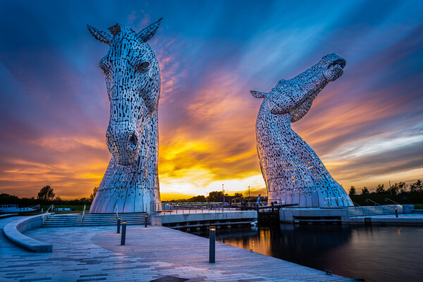 The Kelpies (Water Horses) at Falkirk Picture Board by John Frid