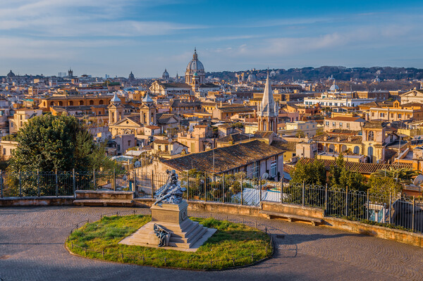 Rome Cityscape at Sunrise Picture Board by John Frid