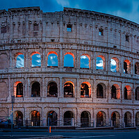 Buy canvas prints of Colosseum at Night by John Frid