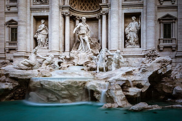 The Trevi Fountain in Rome - Fontana di Trevi Picture Board by John Frid
