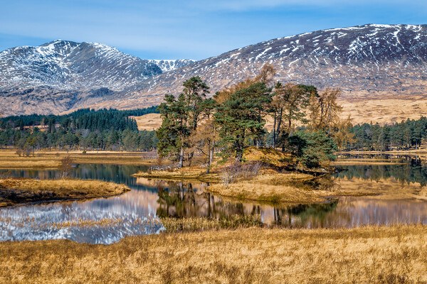 Loch Tulla Landscape Picture Board by John Frid