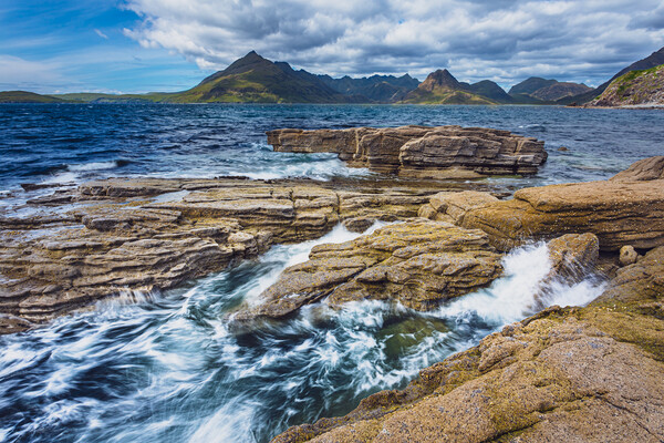 Elgol Waves - Isle of Skye Picture Board by John Frid