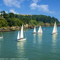 Buy canvas prints of Beautiful Classic Yachts in the Dart Estuary by Paul F Prestidge