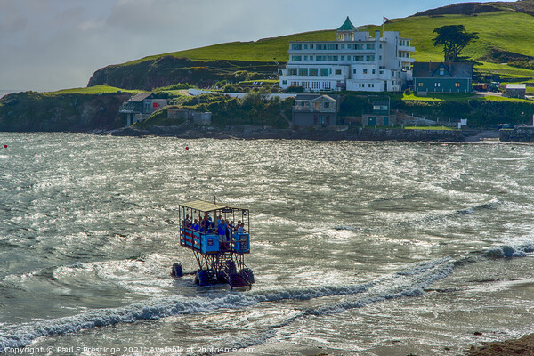 The Sea Tractor at Burgh Island Devon Picture Board by Paul F Prestidge