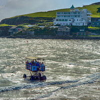 Buy canvas prints of The Sea Tractor at Burgh Island Devon by Paul F Prestidge