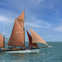 Buy canvas prints of The Vigilance Heritage Trawler in Full Sail by Paul F Prestidge