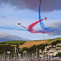 Buy canvas prints of The Thrilling Red Arrows Air Display by Paul F Prestidge