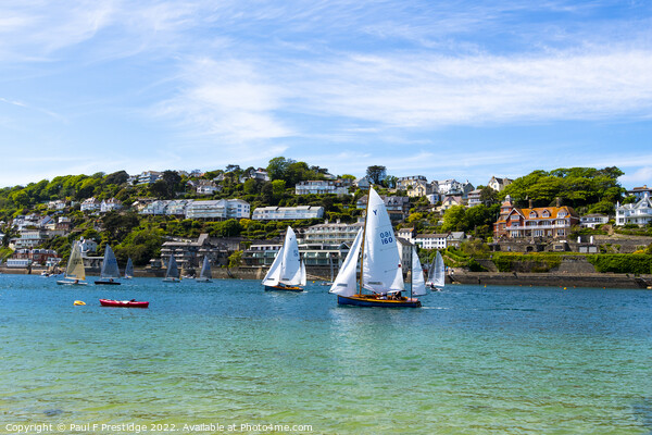 The Thrilling Race on Salcombe Waters Picture Board by Paul F Prestidge