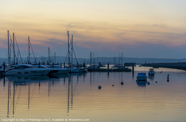 Serenity at Brixham Harbour Picture Board by Paul F Prestidge