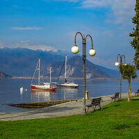 Buy canvas prints of Lake Maggiore at Pallanza by Paul F Prestidge