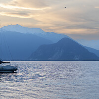 Buy canvas prints of Evening at Lake Maggiore by Paul F Prestidge