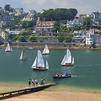 Buy canvas prints of Salcombe from the East Portlemouth Ferry Slipway by Paul F Prestidge