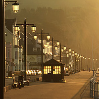 Buy canvas prints of Dawn at Sidmouth Esplanade, Devon by Paul F Prestidge