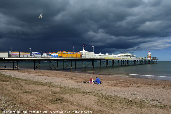   Paignton Pier with Storm Approaching             Picture Board by Paul F Prestidge