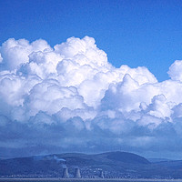 Buy canvas prints of Towering Thunderclouds in Port Talbot by Paul F Prestidge