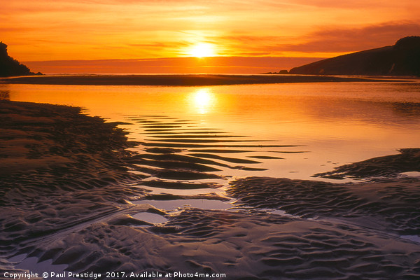 Wonwell Beach Sunset Picture Board by Paul F Prestidge