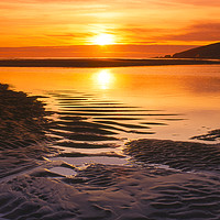 Buy canvas prints of Wonwell Beach Sunset by Paul F Prestidge