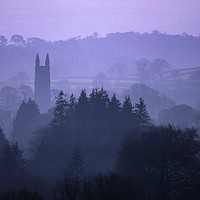 Buy canvas prints of Widdecombe Church Through The Mist by Paul F Prestidge