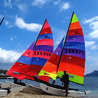 Buy canvas prints of     Sailing Dinghies at Puerto Pollensa by Paul F Prestidge