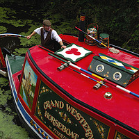 Buy canvas prints of Navigating the Grand Western Canal by Paul F Prestidge