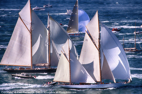 Majestic J Class Yachts Racing in the Solent Picture Board by Paul F Prestidge