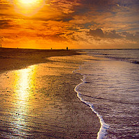 Buy canvas prints of Sunrise Exmouth Beach by Paul F Prestidge