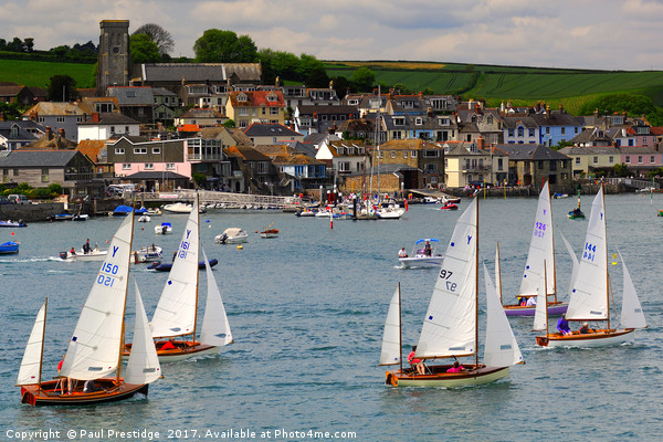 Dinghy racing at Salcombe Picture Board by Paul F Prestidge
