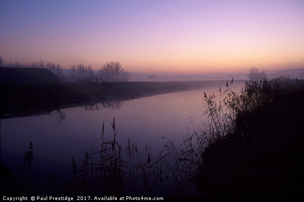 Dawn on the Somerset Levels Picture Board by Paul F Prestidge