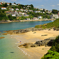 Buy canvas prints of Salcombe from Sunny Cove Beach, East Portlemouth by Paul F Prestidge