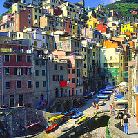 Buy canvas prints of Riomaggiore, Italy by Paul F Prestidge