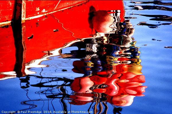 Reflections Mevagissey Harbour  Picture Board by Paul F Prestidge